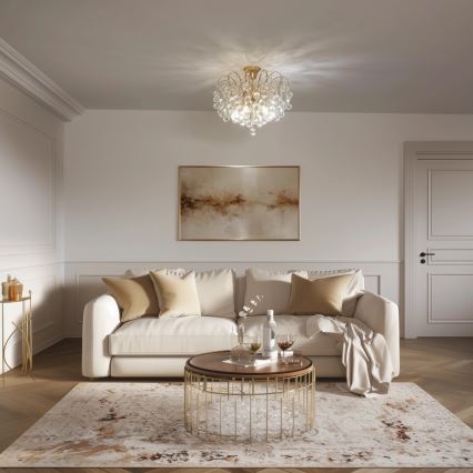 Brilagi - Plafonski luster CRYSTAL 6xE14/60W/230V zlatni