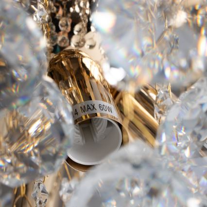 Brilagi - Plafonski luster CRYSTAL 6xE14/60W/230V zlatni