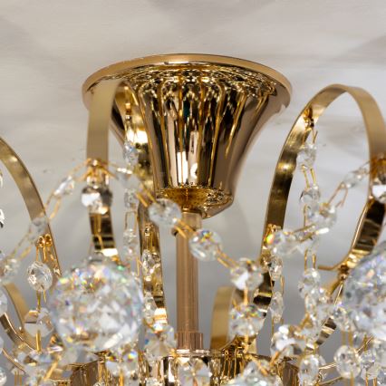 Brilagi - Plafonski luster CRYSTAL 6xE14/60W/230V zlatni