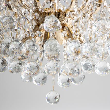 Brilagi - Plafonski luster CRYSTAL 6xE14/60W/230V zlatni