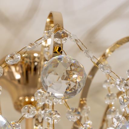 Brilagi - Plafonski luster CRYSTAL 6xE14/60W/230V zlatni