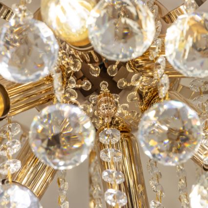 Brilagi - Plafonski luster CRYSTAL 6xE14/60W/230V zlatni