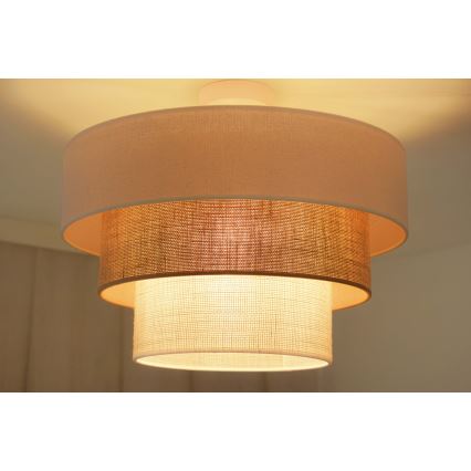 Brilagi - Plafonski luster DENVER LUNETA 1xE27/15W/230V prečnika 45 cm bež/braon/krem