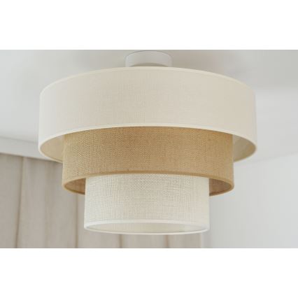 Brilagi - Plafonski luster DENVER LUNETA 1xE27/15W/230V prečnika 45 cm bež/braon/krem