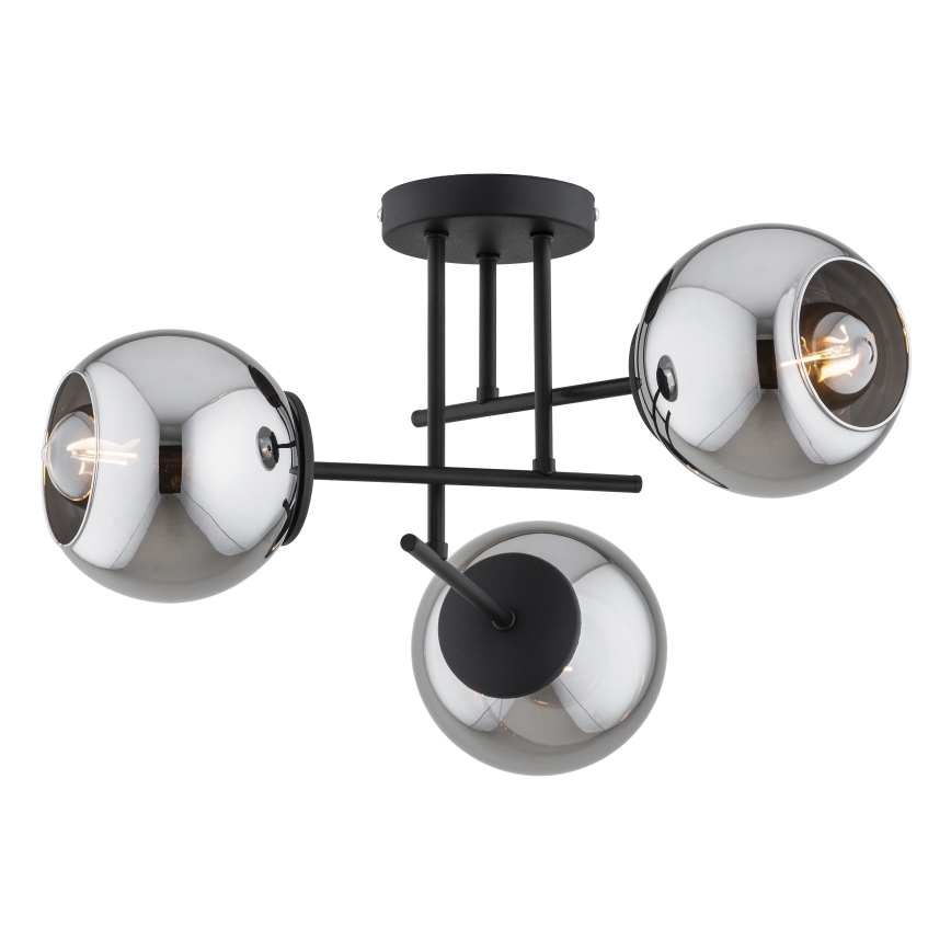 BRILAGI - Plafonski luster DIOR 3xE27/60W/230V crna/zadimljena siva