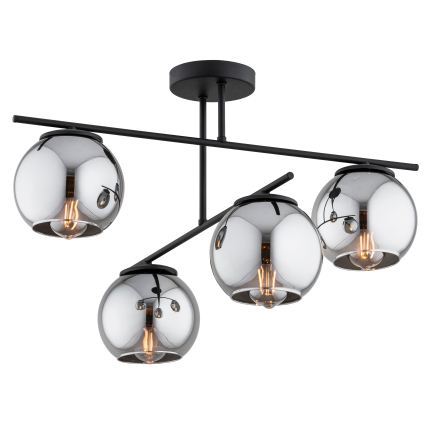 BRILAGI - Plafonski luster DIOR 4xE27/60W/230V crna/zadimljeno siva