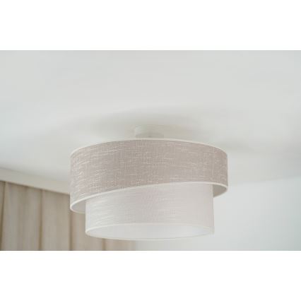 Brilagi - Plafonski luster DOVER SHINE 1xE27/15W/230V prečnik 50 cm siva/krem