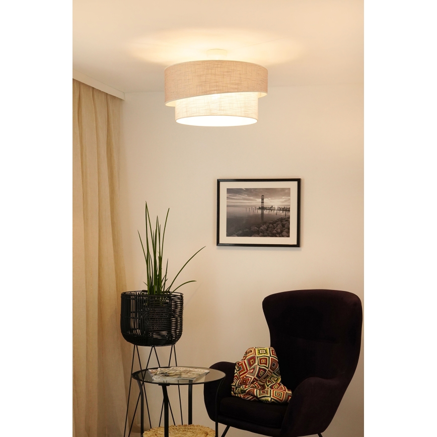 Brilagi - Plafonski luster DOVER SHINE 1xE27/15W/230V prečnik 50 cm siva/krem