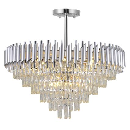BRILAGI - Plafonski luster ECLIPSE 12xE14/10W/230V, prečnik 78 cm, srebrne boje