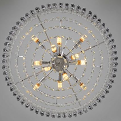 BRILAGI - Plafonski luster ECLIPSE 12xE14/10W/230V, prečnik 78 cm, srebrne boje