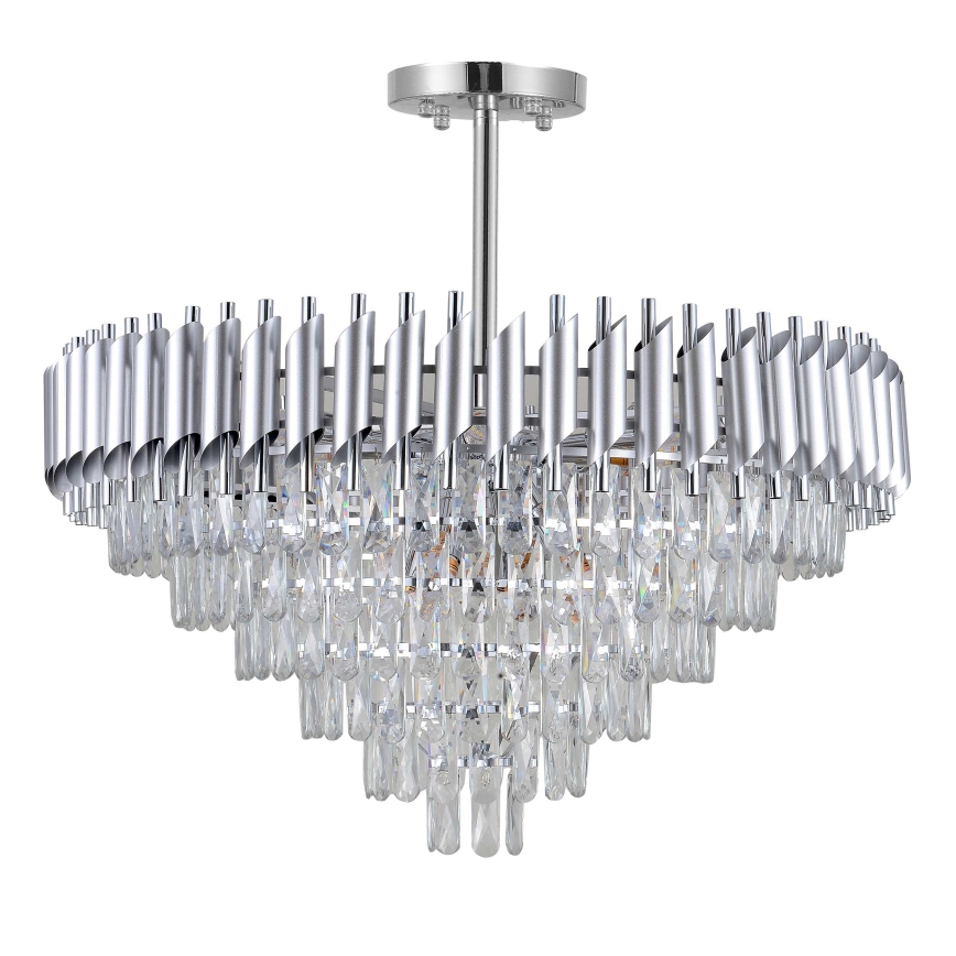 BRILAGI - Plafonski luster ECLIPSE 12xE14/10W/230V, prečnik 78 cm, srebrne boje