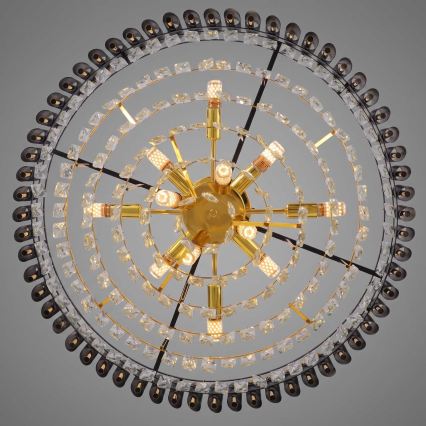 BRILAGI - Plafonski luster ECLIPSE 12xE14/10W/230V prečnik 78 cm zlatna/crna