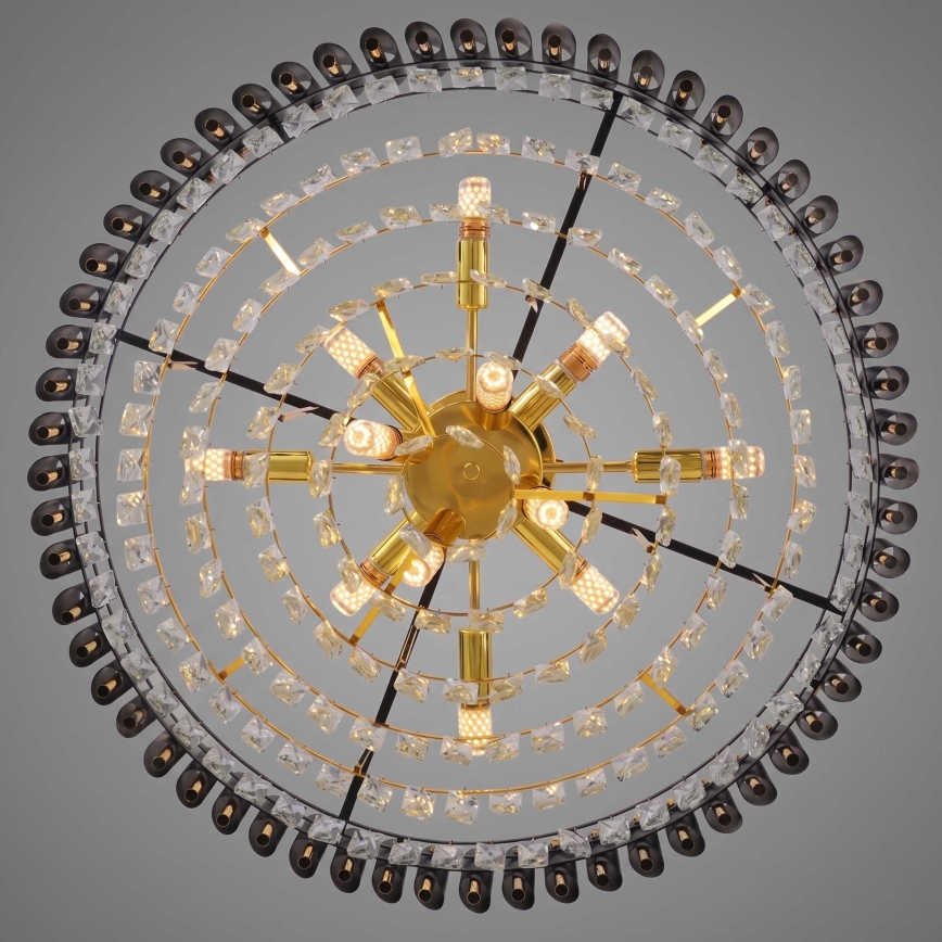BRILAGI - Plafonski luster ECLIPSE 12xE14/10W/230V prečnik 78 cm zlatna/crna