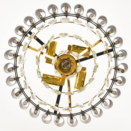 Brilagi - Plafonski luster ECLIPSE 5xE14/10W/230V prečnik 38 cm crna/zlatna