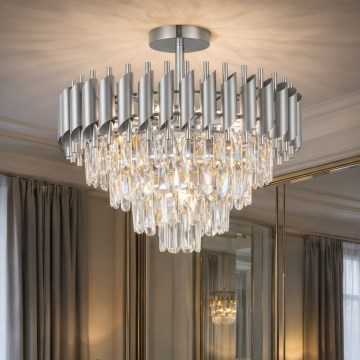 Brilagi - Plafonski luster ECLIPSE 7xE14/10W/230V, prečnik 48 cm, srebrni