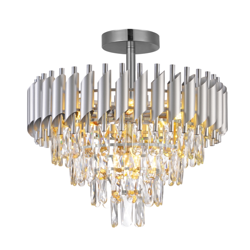 Brilagi - Plafonski luster ECLIPSE 7xE14/10W/230V, prečnik 48 cm, srebrni