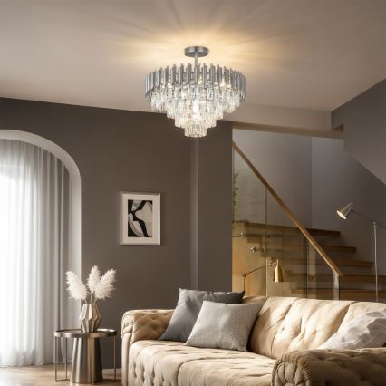 Brilagi - Plafonski luster ECLIPSE 7xE14/10W/230V, prečnik 48 cm, srebrni