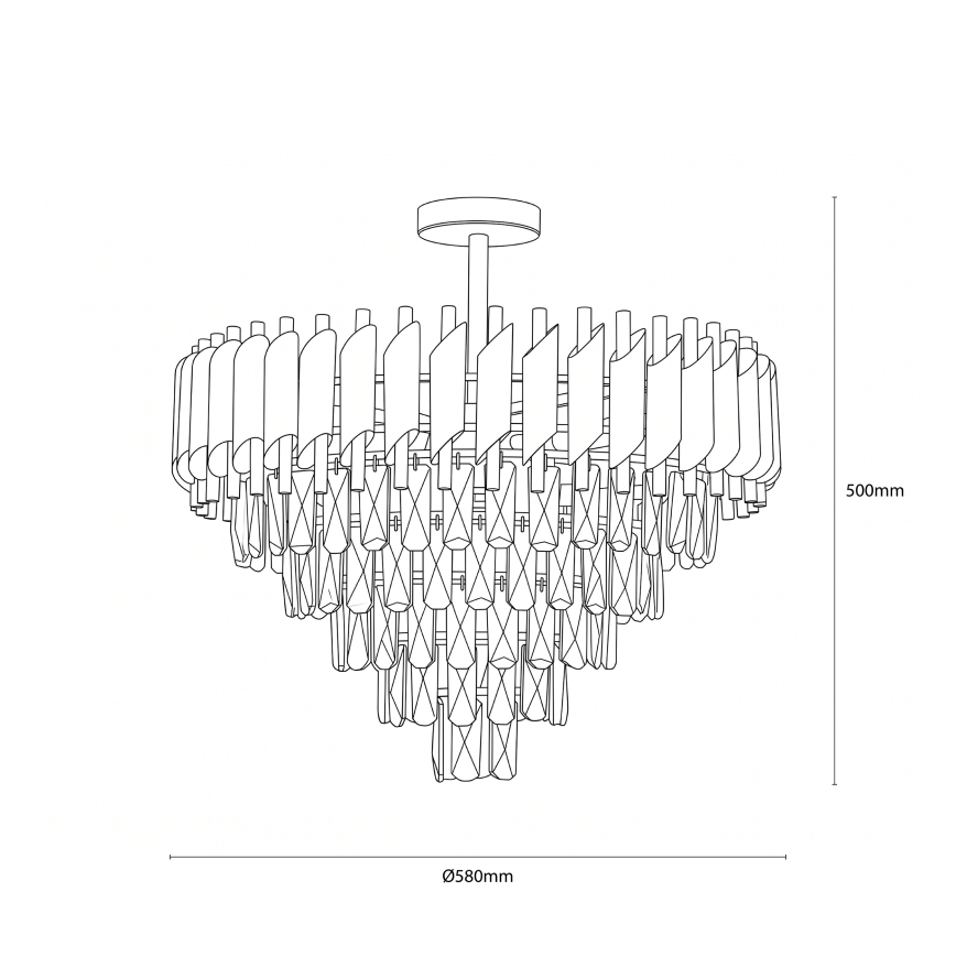 BRILAGI - Plafonski luster ECLIPSE 9xE14/10W/230V prečnik 58 cm zlatni