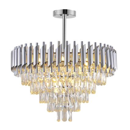 BRILAGI - Plafonski luster ECLIPSE 9xE14/10W/230V Ø 58 cm srebran