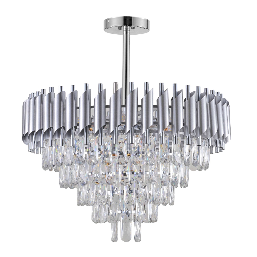 BRILAGI - Plafonski luster ECLIPSE 9xE14/10W/230V Ø 58 cm srebran