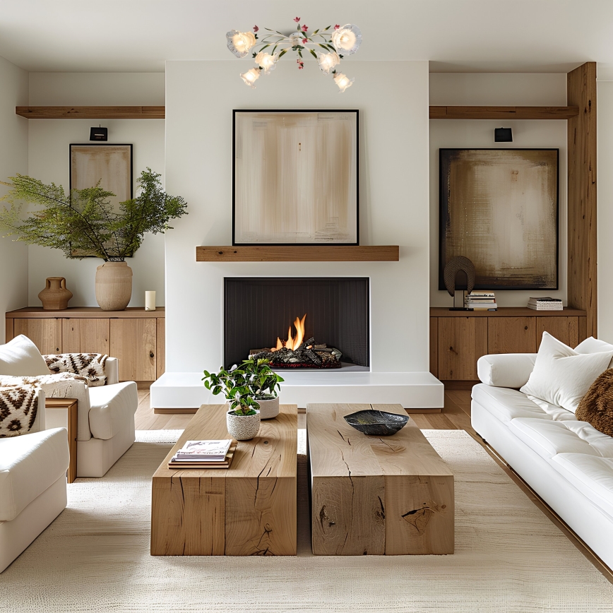 Brilagi - Plafonski luster FLORA 6xE14/60W/230V