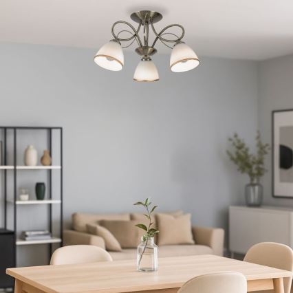 Brilagi - plafonski luster FRED 3xE27/60W/230V, prečnik 59 cm, bronzan