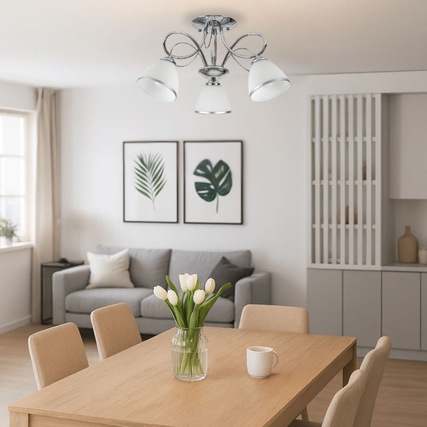 Brilagi - Plafonski luster FRED 3xE27/60W/230V prečnik 59 cm sjajni hrom