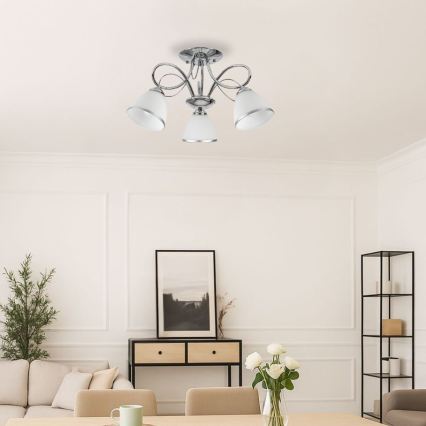 Brilagi - Plafonski luster FRED 3xE27/60W/230V prečnik 59 cm sjajni hrom