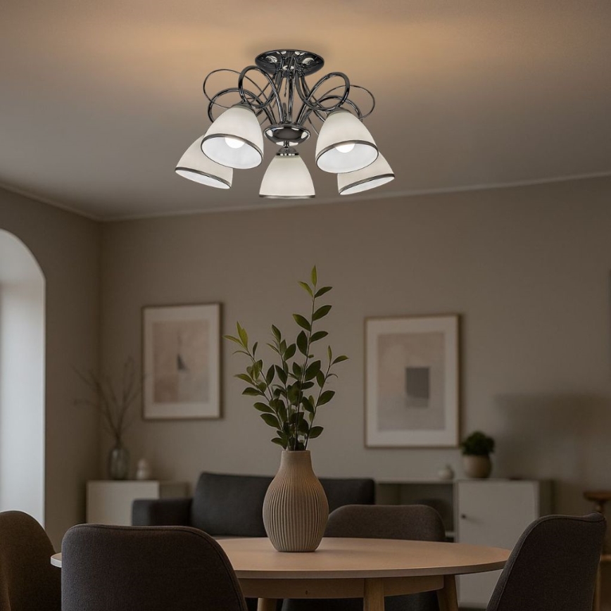 Brilagi - Plafonski luster FRED 5xE27/60W/230V prečnik 59 cm sjajni hrom