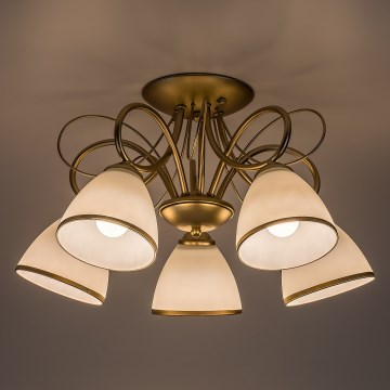 Brilagi - Plafonski luster FRED 5xE27/60W/230V prečnik 59 cm zlatni