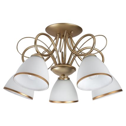 Brilagi - Plafonski luster FRED 5xE27/60W/230V prečnik 59 cm zlatni