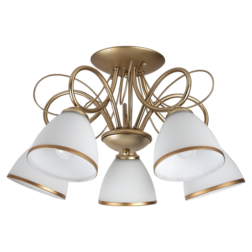 Brilagi - Plafonski luster FRED 5xE27/60W/230V prečnik 59 cm zlatni