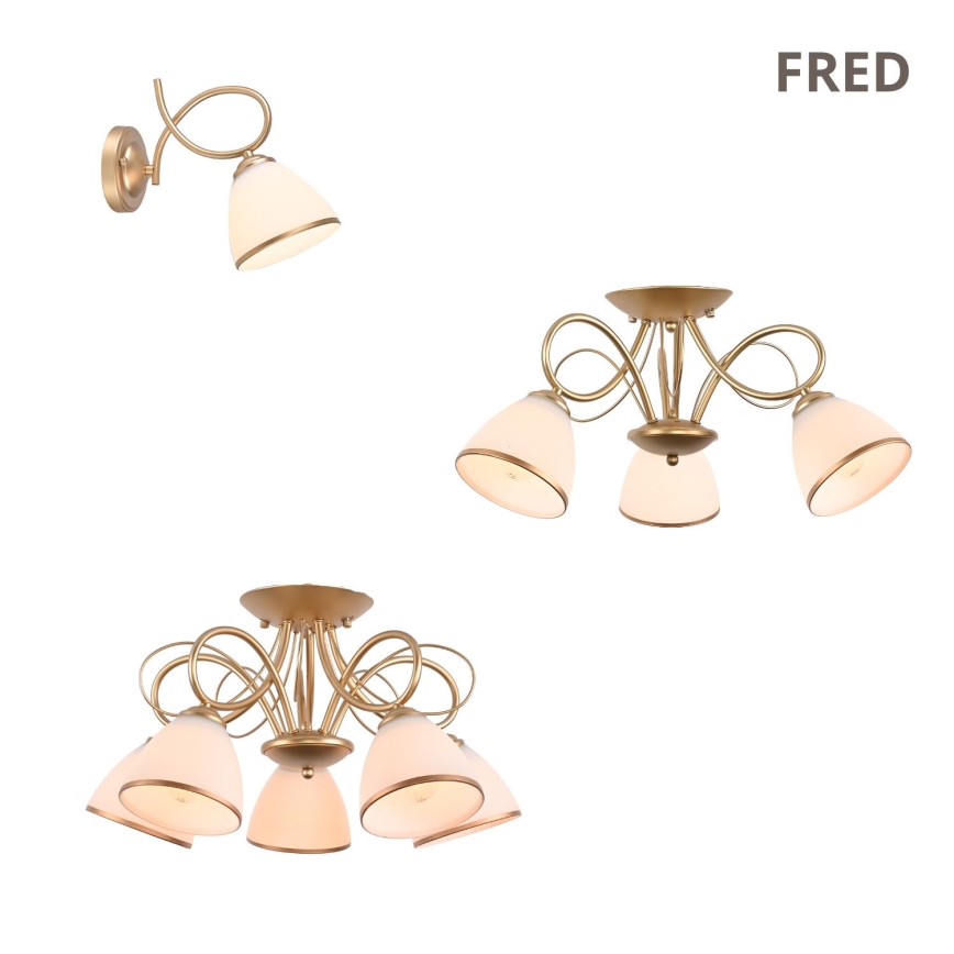 Brilagi - Plafonski luster FRED 5xE27/60W/230V prečnik 59 cm zlatni
