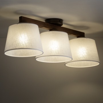 Brilagi - Plafonski luster LATTE 3xE27/15W/230V borovina/bela