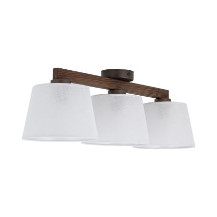 Brilagi - Plafonski luster LATTE 3xE27/15W/230V borovina/bela