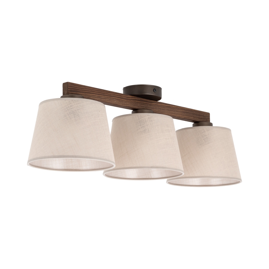 Brilagi - Plafonski luster LATTE 3xE27/15W/230V borovina/bež