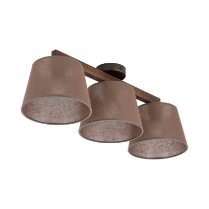 Brilagi - Plafonski luster LATTE 3xE27/15W/230V borovina/braon