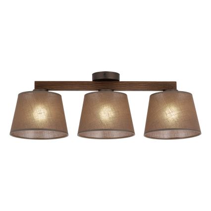 Brilagi - Plafonski luster LATTE 3xE27/15W/230V borovina/braon