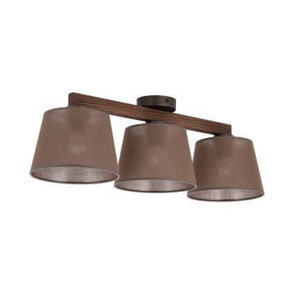 Brilagi - Plafonski luster LATTE 3xE27/15W/230V borovina/braon