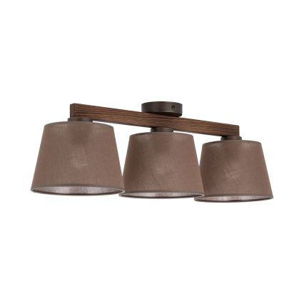 Brilagi - Plafonski luster LATTE 3xE27/15W/230V borovina/braon