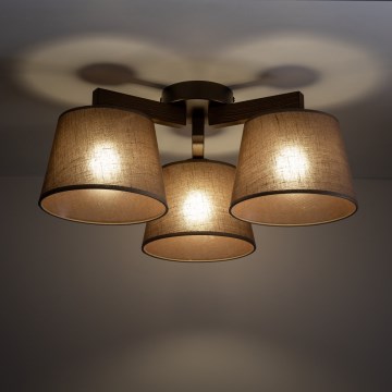 Brilagi - Plafonski luster LATTE 3xE27/15W/230V borovina/braon