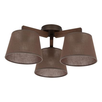 Brilagi - Plafonski luster LATTE 3xE27/15W/230V borovina/braon