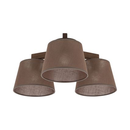 Brilagi - Plafonski luster LATTE 3xE27/15W/230V borovina/braon