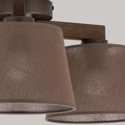Brilagi - Plafonski luster LATTE 3xE27/15W/230V borovina/braon