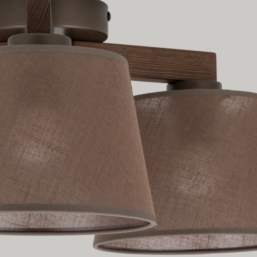 Brilagi - Plafonski luster LATTE 3xE27/15W/230V borovina/braon