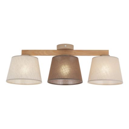 Brilagi - Plafonski luster LATTE 3xE27/15W/230V borovina/mix