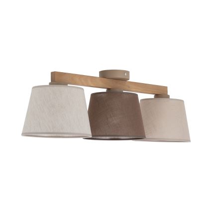 Brilagi - Plafonski luster LATTE 3xE27/15W/230V borovina/mix