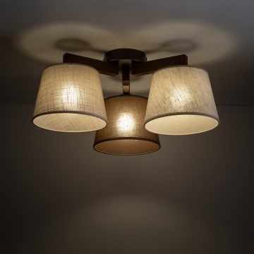 Brilagi - Plafonski luster LATTE 3xE27/15W/230V borovina/mix