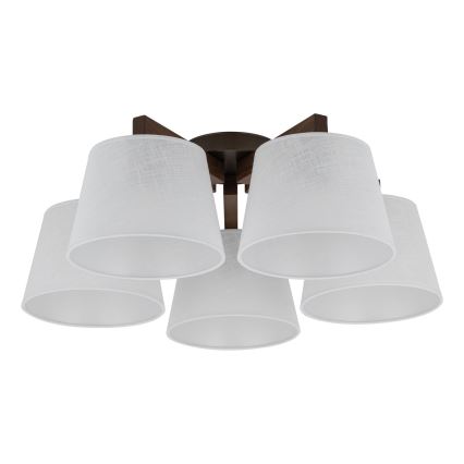 Brilagi - Plafonski luster LATTE 5xE27/15W/230V borovina/bela