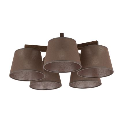 Brilagi - Plafonski luster LATTE 5xE27/15W/230V borovina/braon